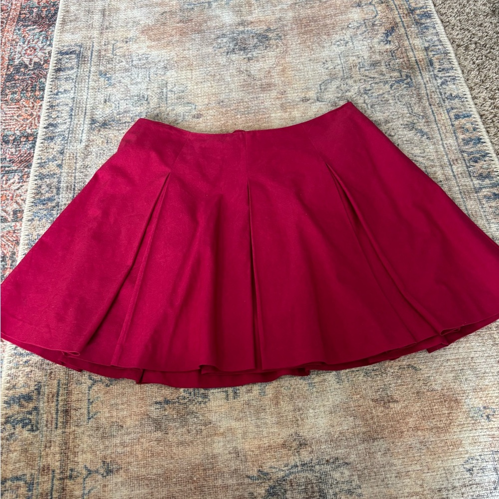 H&M Berry Red Circle Skirt